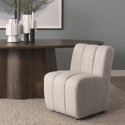 Gray Performance Fabric Upholstered Dining Chair