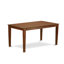 Ensemble de table de salle à manger 7 pièces composé d'une table de cuisine rectangulaire et de 6 chaises de salle à manger Parson en tissu crème, 36 x 60 pouces, acajou-199509722-199509733-236772508