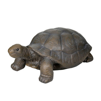 29.5" L Brown Concrete/ Walking Turtle Statue, Indoor or Outdoor Décor, Garden Décor, Turtle Statuary Home Decoration