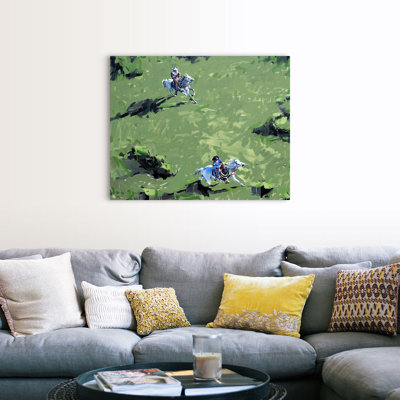 Reproduction d’art sur toile, "catagainst Horses" par David Shingler