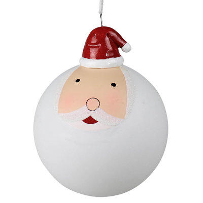 Ornement boule de Noël tête de père Noël