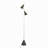 Contemporary Black Metal Marble Base Floor Lamp