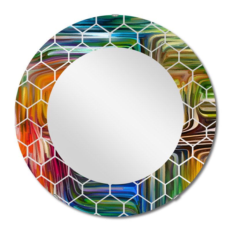 Color Fusion III - Miroir mural moderne, 24 po x 24 po