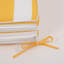 Ensemble de 2 coussins de rechange pour fauteuil de jardin, coussin de siège pour chaise longue - jaune/blanc (coussin seulement)
