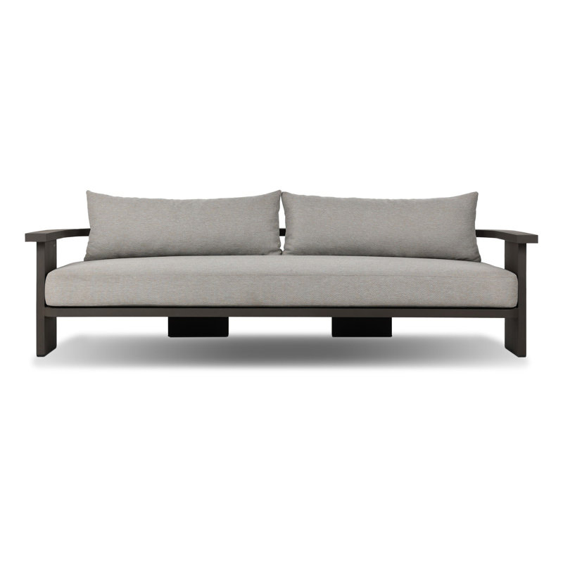 Tahana 96'' Wide Straight Aluminum Patio Sofa with Cushions