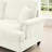 3 - Seater L Shaped Sectional Couch In Beige White, Mid Century, Chenille, Flared Arms, And Detachable Skirts, Spindle Legs Century Three With Legs, Ruffles Pleats White-293487782