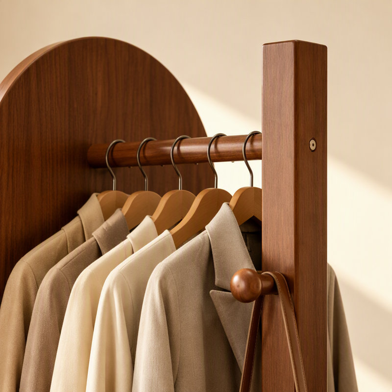 Miroir pleine longueur pivotant à 360° de 65,33 pouces avec porte-manteau et étagères de rangement