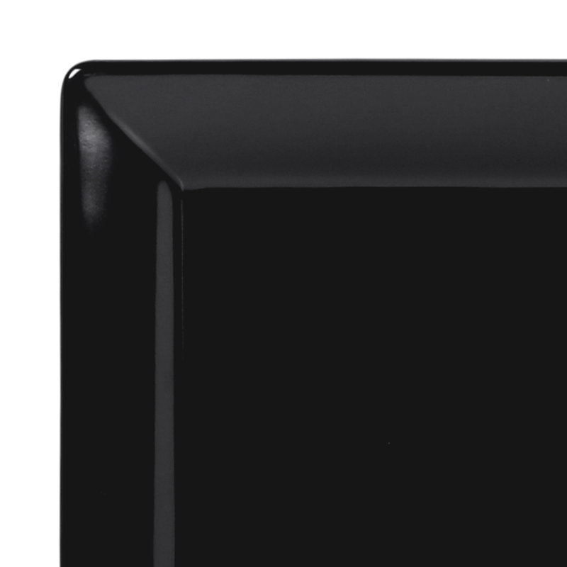 Elite Global Solutions Melamine Platter, Black, 0.75" H x 10.5" W x 8.75" D