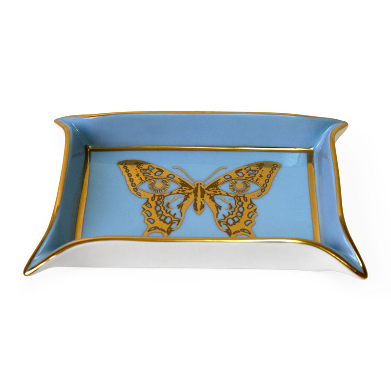 Plateau en porcelaine Mariposa