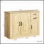 Buffet moderne en chêne avec rangement spacieux, idéal pour le vestibule et la salle à manger, d'une longueur de 43,3 pouces-371103485