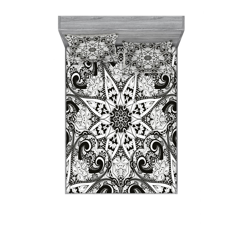 Ensemble de literie Eastern Lace Like Universe, Ensemble de drap pour grand lit avec drap-housse