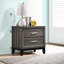 Table de chevet 2 tiroirs Grey Oak