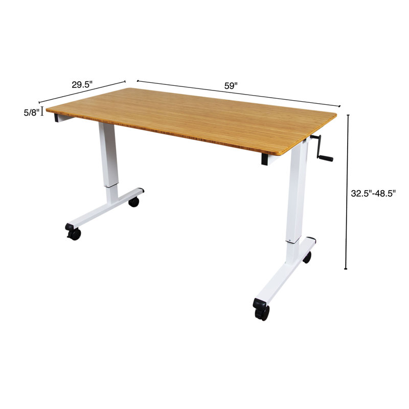 Bureau debout à hauteur ajustable Fontclair, H 32,5 po x l 59 po x P 29,5 po, Noir/gris anthracite