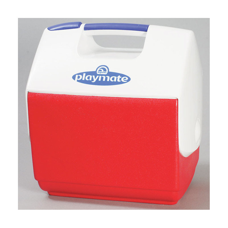 Playmate Igloo 7 Quarts Handheld Cooler, Red/White