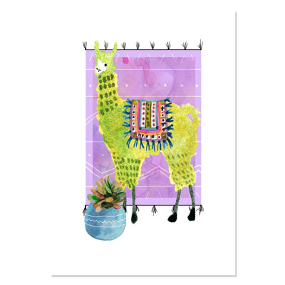 Rolled Lovely Llama IV Paper Print