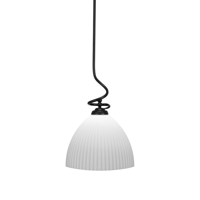 Luminaire suspendu Capri Capri, Noir mat, H 18,25 po x l 10,75 po x P 10,75 po, Gelé