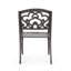 Ensemble de 2 chaises de salle à manger d'extérieur en aluminium coulé AUSTIN, élégantes et durables