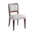 Ensemble de 2 chaises de salle à manger rembourrées, chaises d'appoint à dossier incurvé traditionnelles avec tissu doux et structure en bois massif-646338543