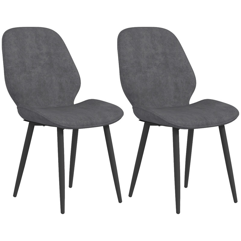 Hopkint 47cm H Velvet Upholstered Side Chair, Grey