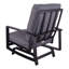 Chaise berçante d'extérieur en métal avec coussins