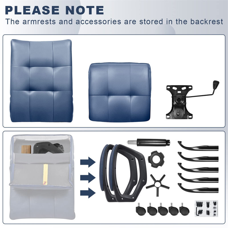 URBNLIVING Office Chair, Blue
