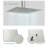 Pressure Balanced Shower System with 16" Rainfall Shower Head and Shower Tub Faucet, Handheld Spray with Rough-in Valve-60220224