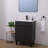 24'' Ebony Straight Grain Modern Free-Standing Single Bathroom Vanity Set