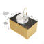Meuble-lavabo de salle de bain 30 po avec lavabo, armoire de rangement murale en contreplaqué avec comptoir en pierre frittée à tiroir et lavabo rond en céramique, pré-assemblé