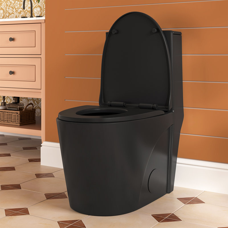 Compact One Piece Modern Elongated Toilet with ADA-Compliant Comfort Height 17.1", Save Water Dual Flush 1.1/1.6 GPF , MAP 1000g (UF Seat Included)