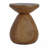 Waterdrop-Shaped Wood-Grain Side Table, Indoor/Outdoor Accent Table
