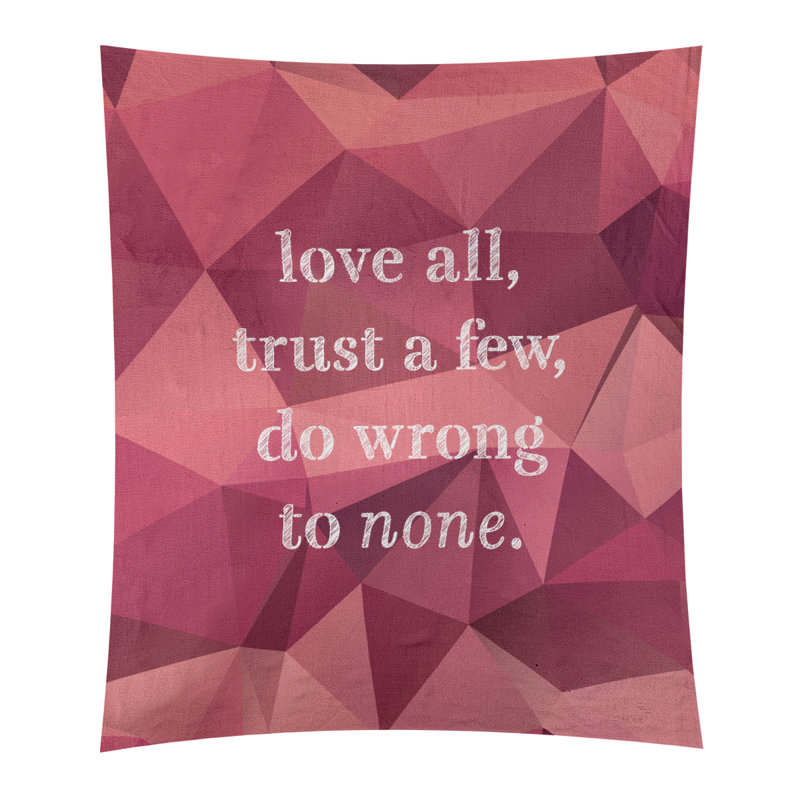 Polyester Tapestry, 60" H x 51" W, Pink Tourmaline
