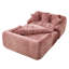 Chaise longue d'intérieur surdimensionnée et comprimée avec coussins décoratifs et accoudoirs, canapé-lit rembourré en chenille-856688269