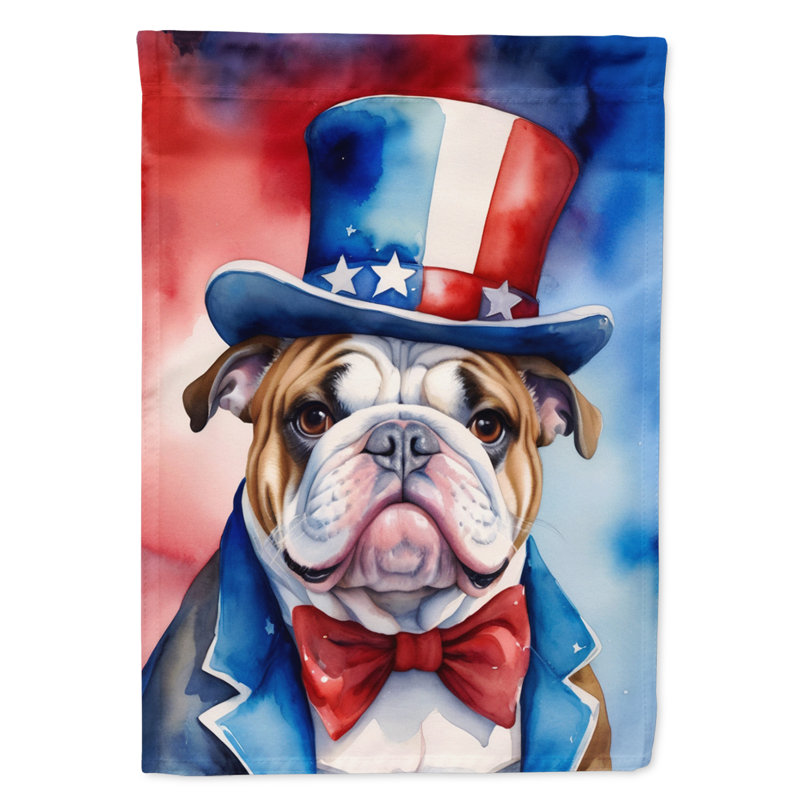 Drapeau patriotique de la maison américaine, Bouledogue anglais brun