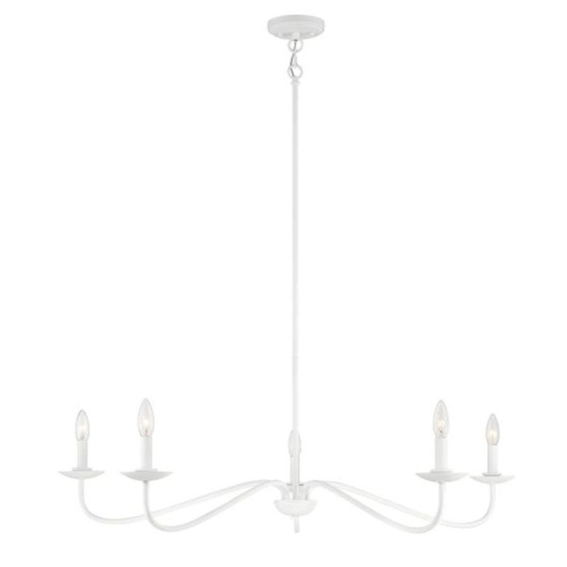 Abigeal 5-Light Chandelier, Blanc bisque