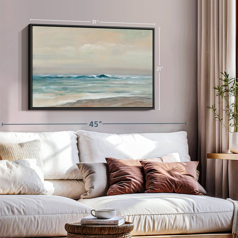 «Whispering Ocean Waves», art mural, H 21 po x l 31 po