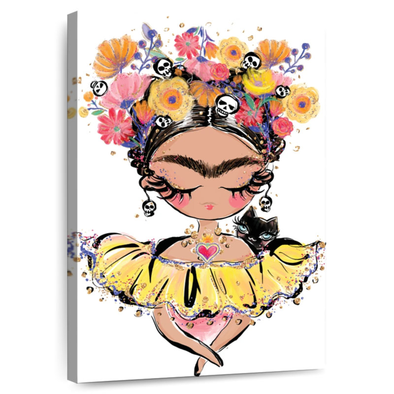 Caricature de Keiraleigh, Frida Kahlo, H 48 po x l 32 po