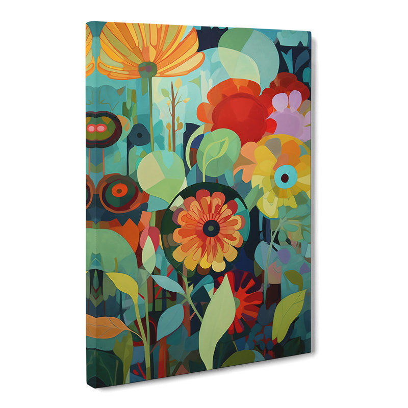 Deneuve Flowers Retro Vol.11 - Wrapped Canvas, 50cm H x 35cm W x 3cm D