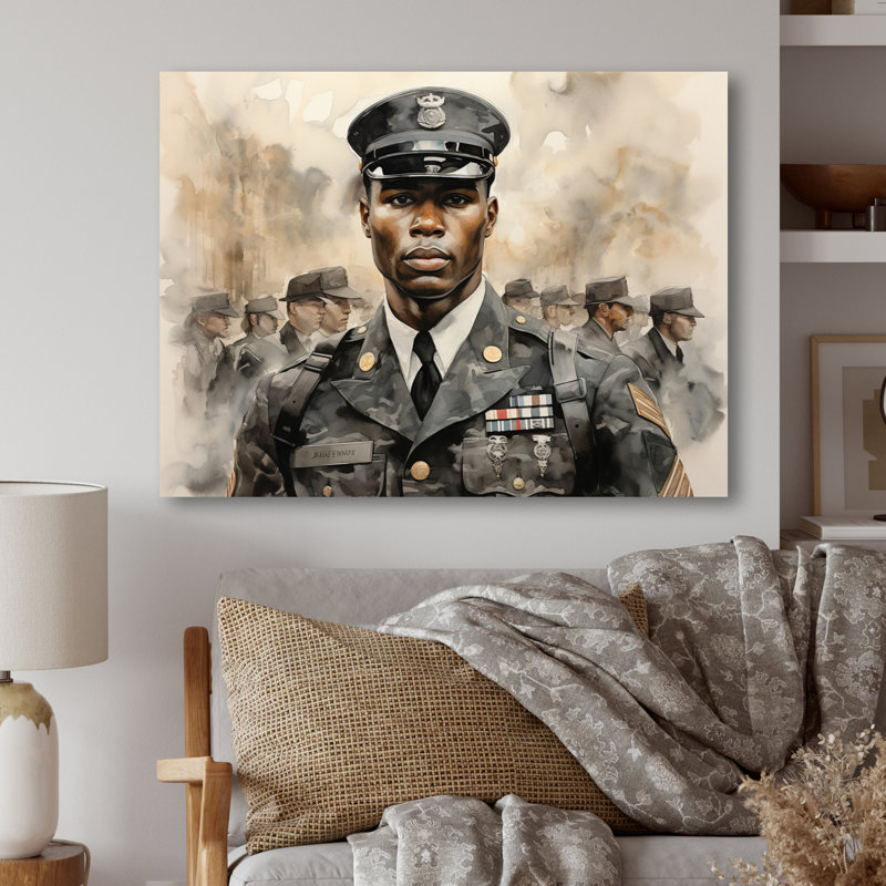 Soldat servant avec honneur - «Army Army», décoration murale en métal, H 24 po x l 32 po x P 1 po