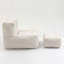 Fauteuil à billes rembourré avec repose-pieds-150444958