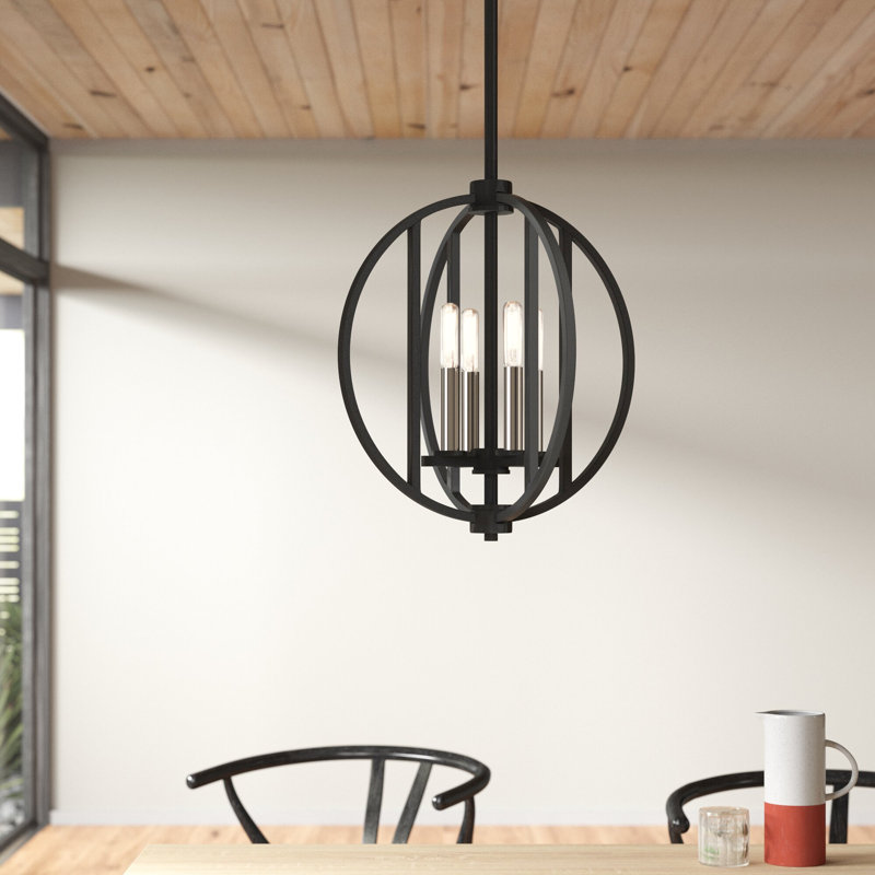 Lustre géométrique unique à 1 lumière , H 15,75 po x l 14 po x P 14 po