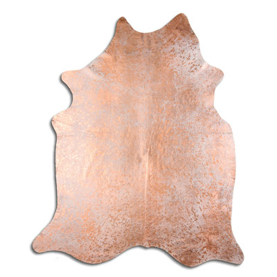 Tapis en cuir de vache métallique sur mesure