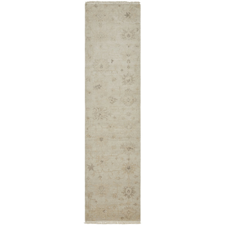 Wool Oriental Area Rug in Beige