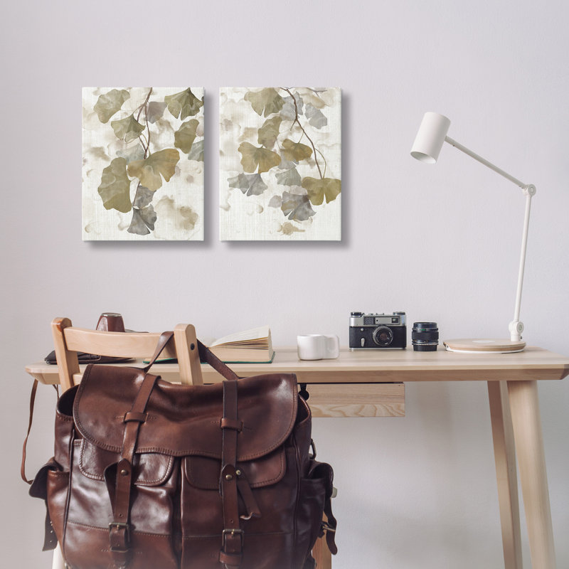 Rustic Gingko Leaves 2 pièces par Nan, H 20 po x l 16 po x P 1,5 po