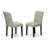 5 Piece Dining Set Includes a Rectangle Dining Room Table with Butterfly Leaf and 4 Shitake Linen Fabric Upholstered Parson Chairs, Black-1017912337-1017912336-949403907