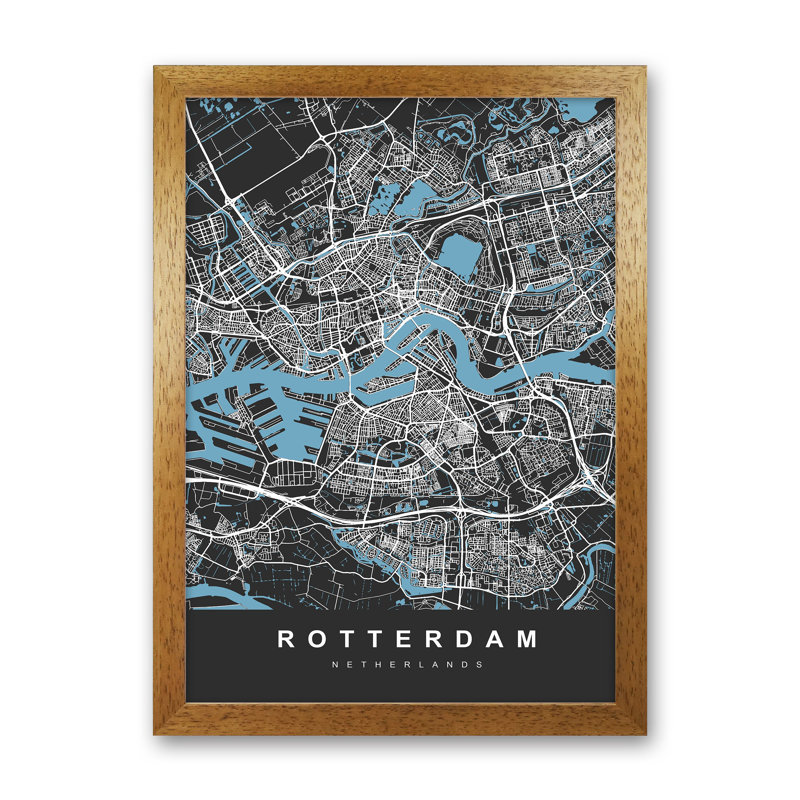 Rotterdam - Print, Brown Paper, 88cm H x 64cm W x 3cm D