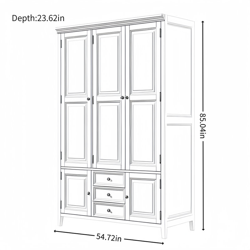 Modern Simple Cream-style Wardrobe