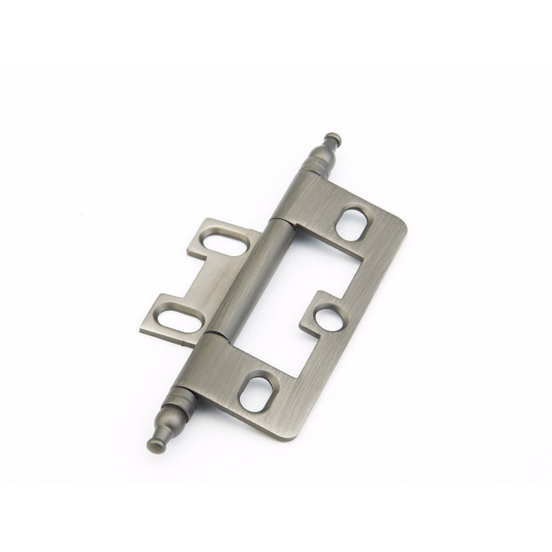 Hinges 3'' x 0.88'' Metal Traditional Hinge, Antique Nickel