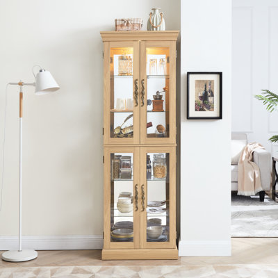 Armoire lumineuse exquise pour entrée - Vin de chêne avec aspect