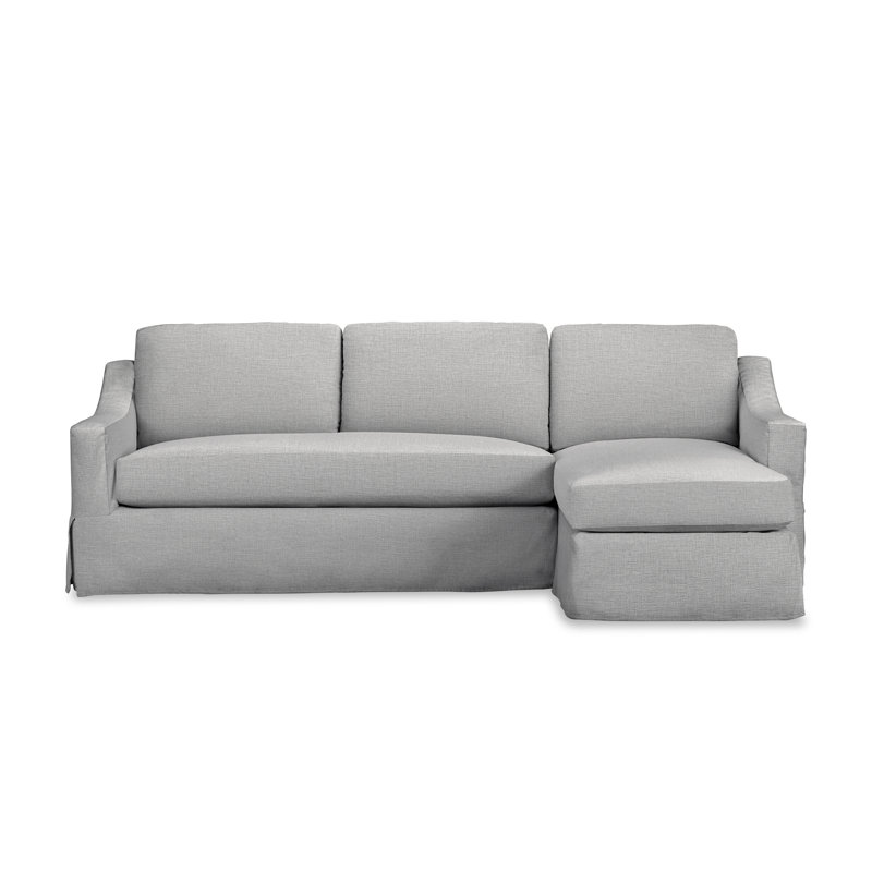 Canapé modulaire 2 pièces Cranbrook, Accoudoir à droite (vu de face), Tissage natté ivoire Drusky Sustain®