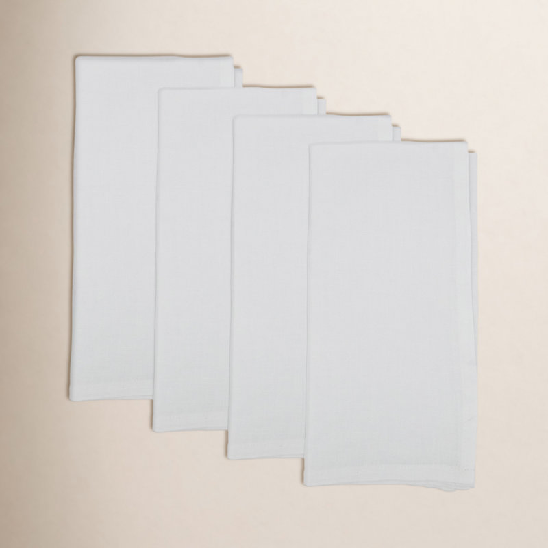 Caliban Linen Square Napkin, White